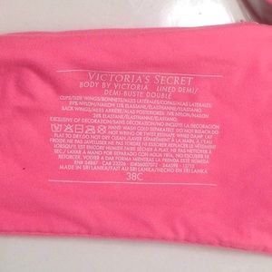 Victoria's Secret Intimates & Sleepwear - Body by Victoria secret lined demi sized 38c Victoria's Secret Intimates & Sleepwear - Body by Victoria secret lined demi sized 38c